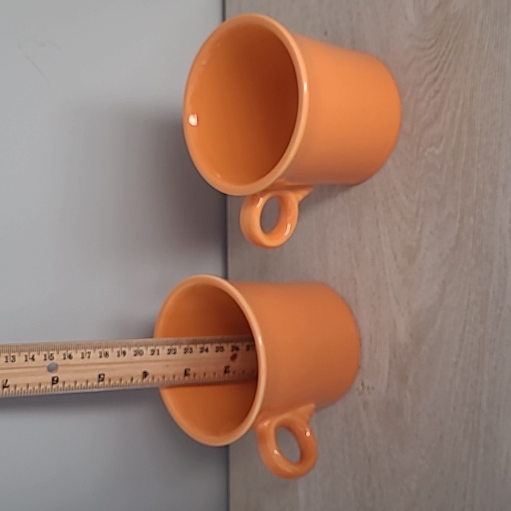 Perfect (2) Tangerine Orange Firsta Ware Mugs